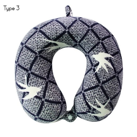 Travel Neck Pillow Memory Foam Comfortable Washable Cover ﻿ - Picture 5 of 8